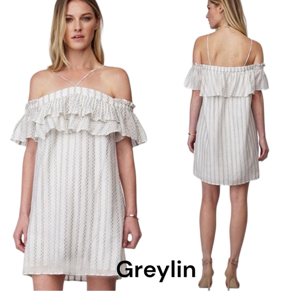 🔴 Greylin Avery Halter Off Shoulder Dress NWT sz M-8-10